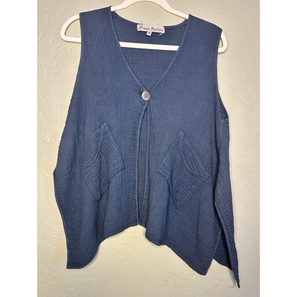 JP And Mattie Boho Cover Top Ocean Blue‎ Woman's P/xs NWOT